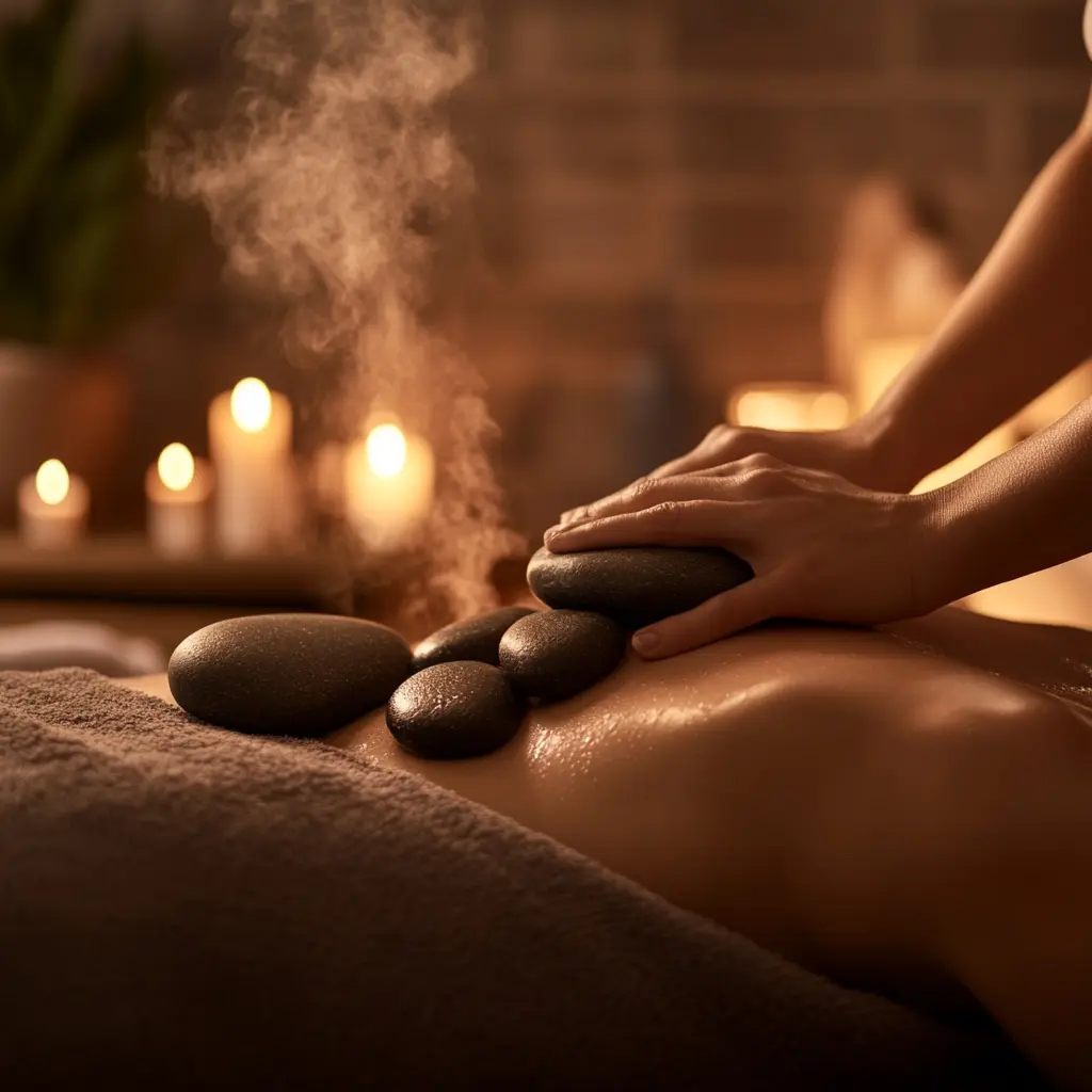 Massage aux pierres chaudes